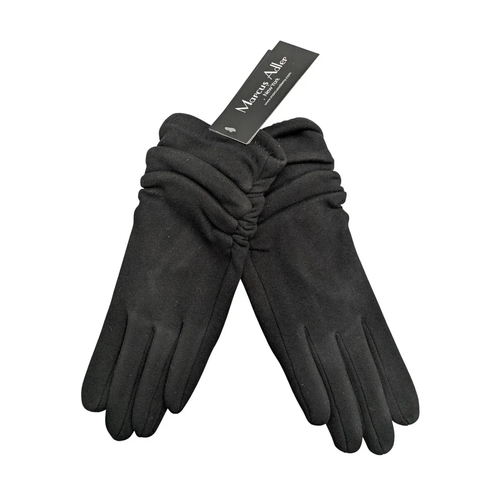 Marcus‎ Adler Ruched Touchscreen Gloves Womens Size One Size Black NWT